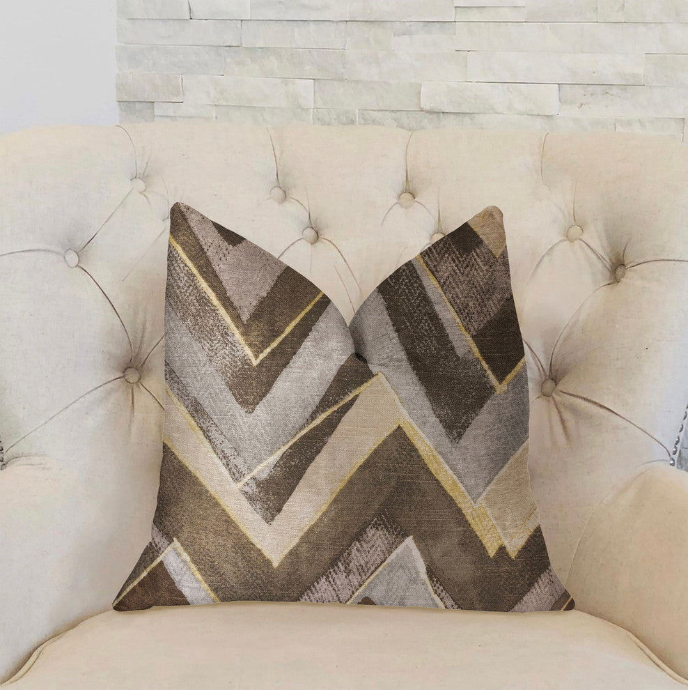 Badger Cove Brown Luxury Throw Pillow, 18"x18"