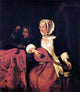 Gabriel Metsu Woman Tuning a Mandolin Wall Decal