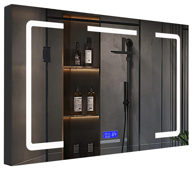 Lexora Lesina LED Medicine Cabinet, Defogger, 48"