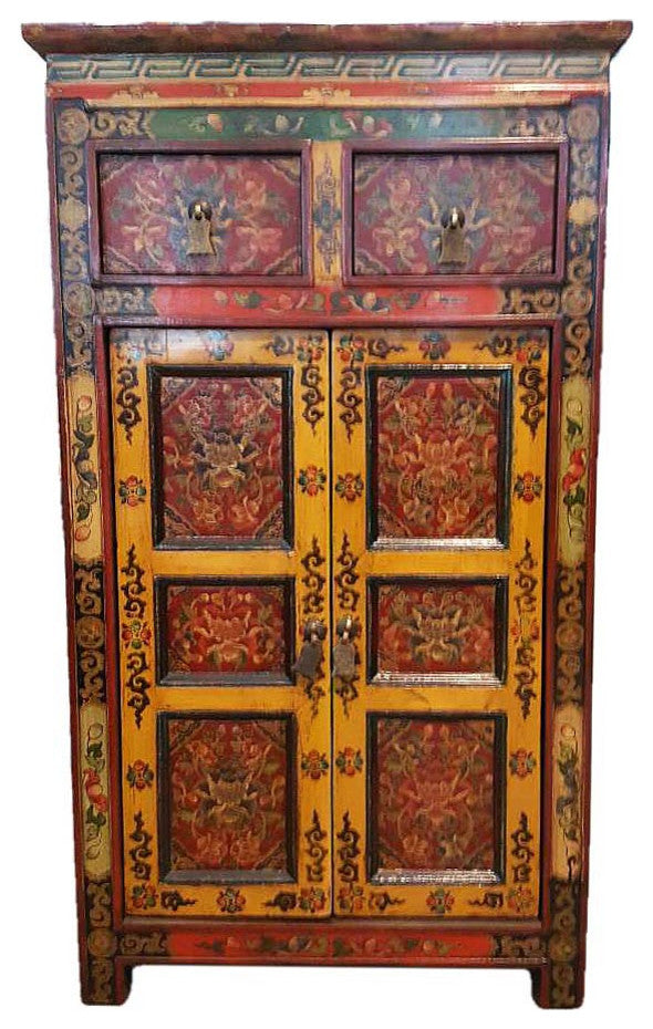 Tibetan Floral Hall Chest