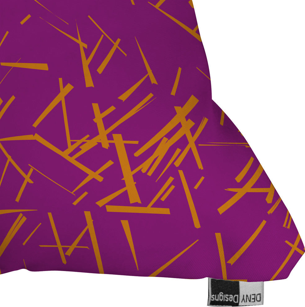 Deny Designs Karen Harris Konstructivist Magenta Outdoor Throw Pillow
