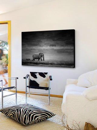 "Elephant" UV Ink Print on Brushed  Aluminum, 36"x24"