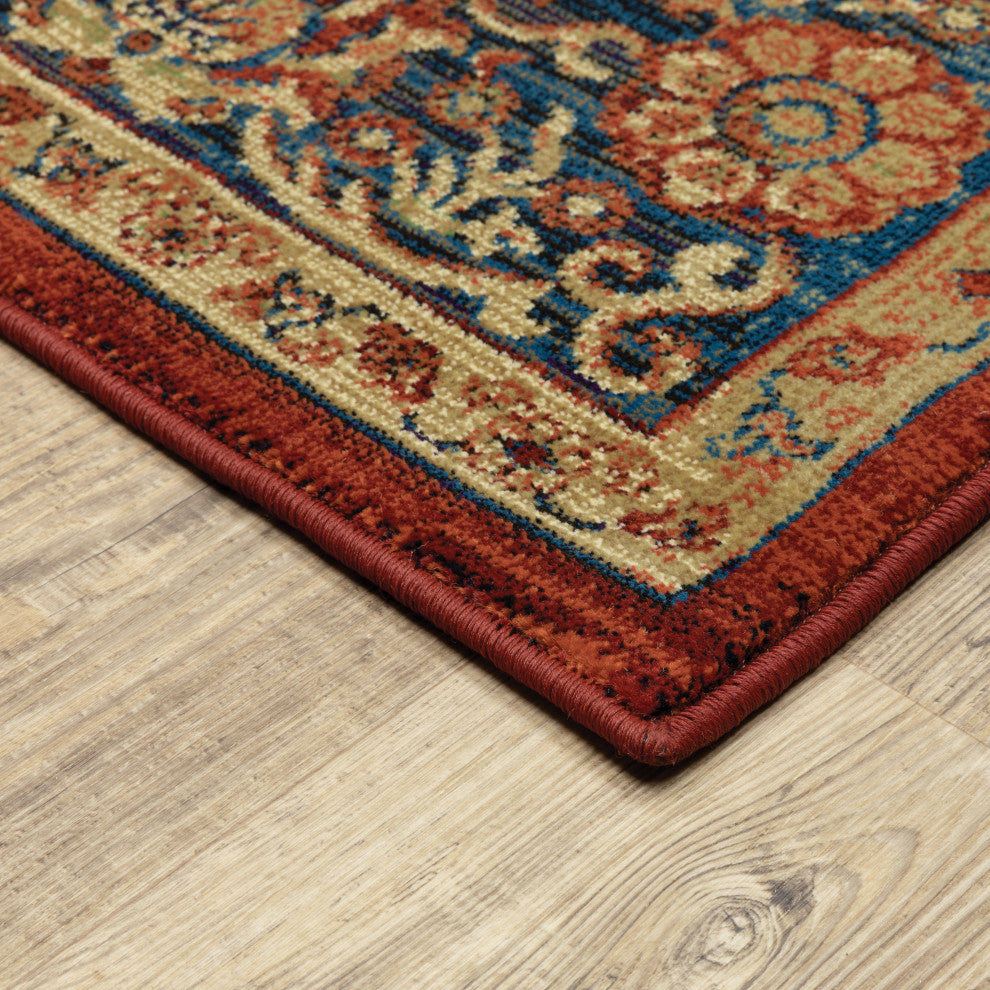 Oriental Weavers Ankara Indoor Rug Red/ Blue 2'3" X 7'6"