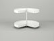 Polymer Kidney 2-Shelf Lazy Susan for Corner Base Cabinet, White, 24"W