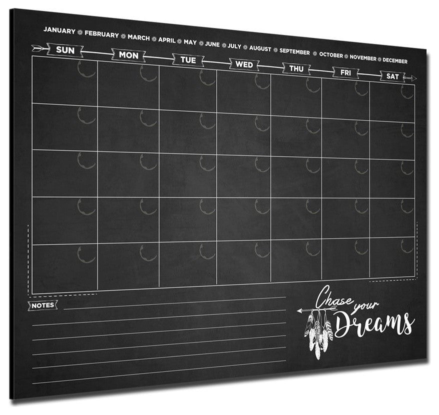 R2H Methods ''Chase Your Dreams'' Dry Erase Monthly Calendar on ArtPlexi