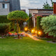 6 Piece Mini Bollard Outdoor LED Area Light Kit, Frosted Diffuser, Gun Metal