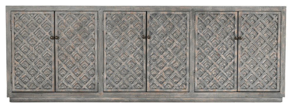 Jonas 6-Door Sideboard Antique Blue by Kosas Home