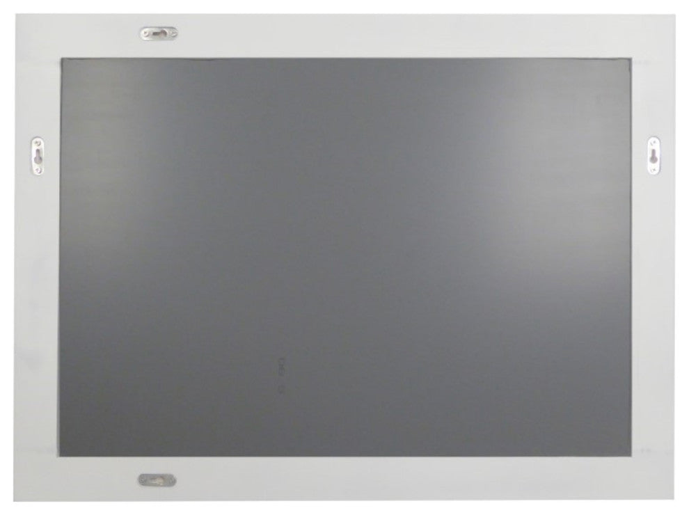 23" Wood Frame Mirror, White
