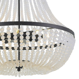 Crystorama 609-MK, 8-Light Chandelier, Matte Black