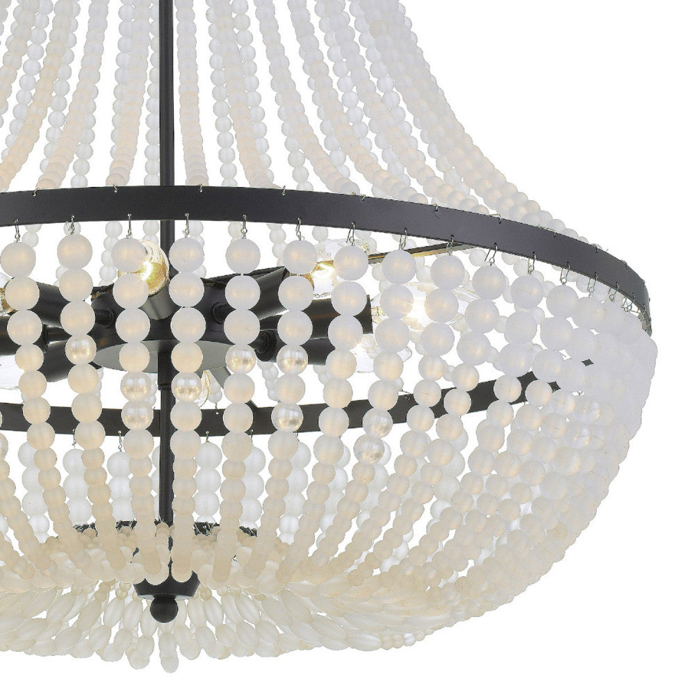 Crystorama 609-MK, 8-Light Chandelier, Matte Black