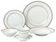 24 Piece Silver Porcelain Dinnerware Service for 4-Ashley