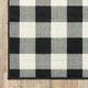 Martinique Gingham Check Black/ Ivory Indoor/Outdoor Area Rug, 7'10"x10'10"