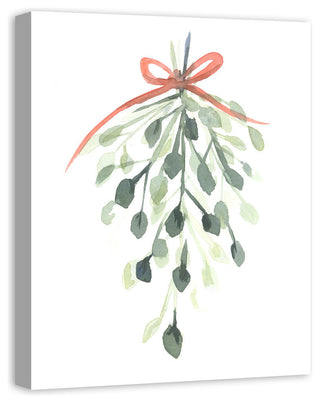 Watercolor Mistletoe Canvas Wall Art, Unframed, 24"x30"