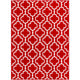 Surya Seville SEV-2315 5'3"x7'3" Rug, Bright Red/White
