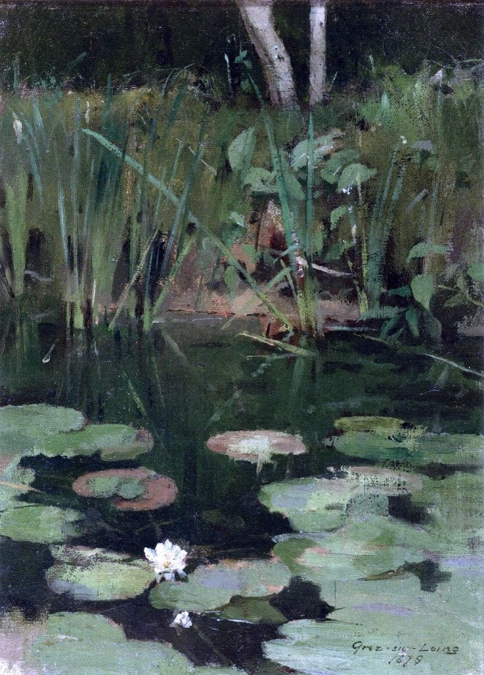 Theodore Robinson Water Lilies, Gallery Wrapped Canvas Print, 18"x27"