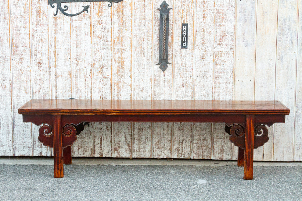Charming Chinese Elm Ming Style Bench