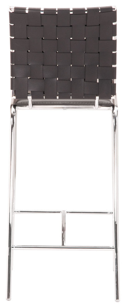 Criss Cross Counter Chair, Set of 2 Black