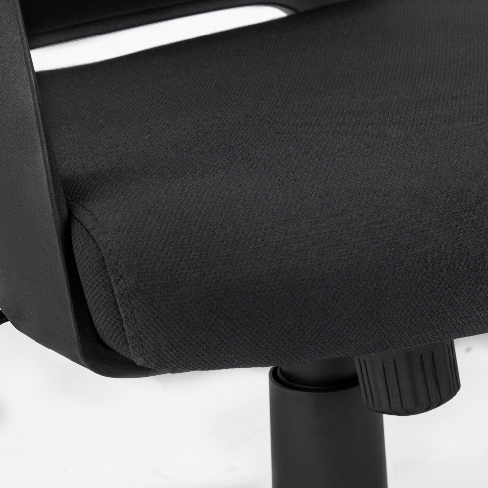 Office Chair Swivel Ergonomic Armrests Computer Desk Work Metal Black