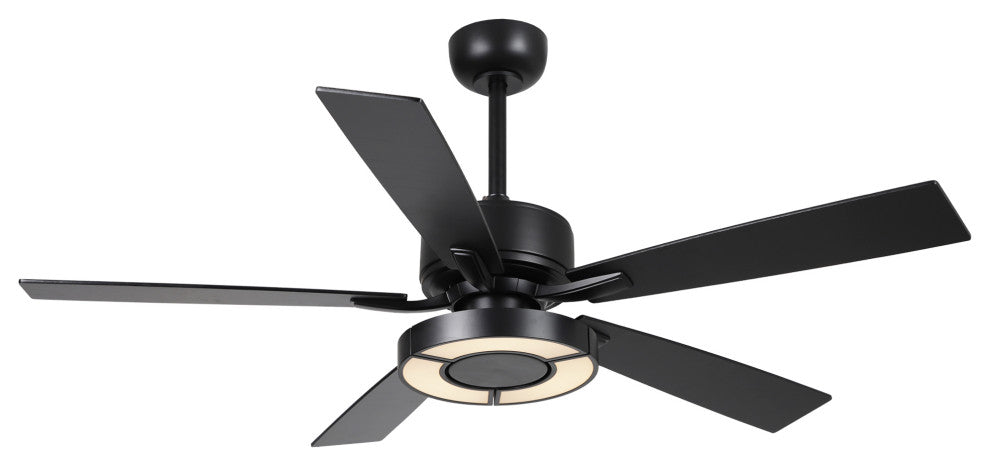 52 in. Black LED Ceiling Fan with Remote Control