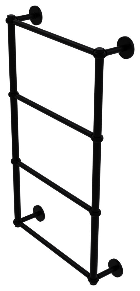 Prestige Skyline 4 Tier 30" Ladder Towel Bar, Twisted Detail, Matte Black