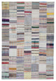 Rug N Carpet - Handmade Turkish 6' 7'' x 9' 10'' Tribal Patchwork Kilim Rug
