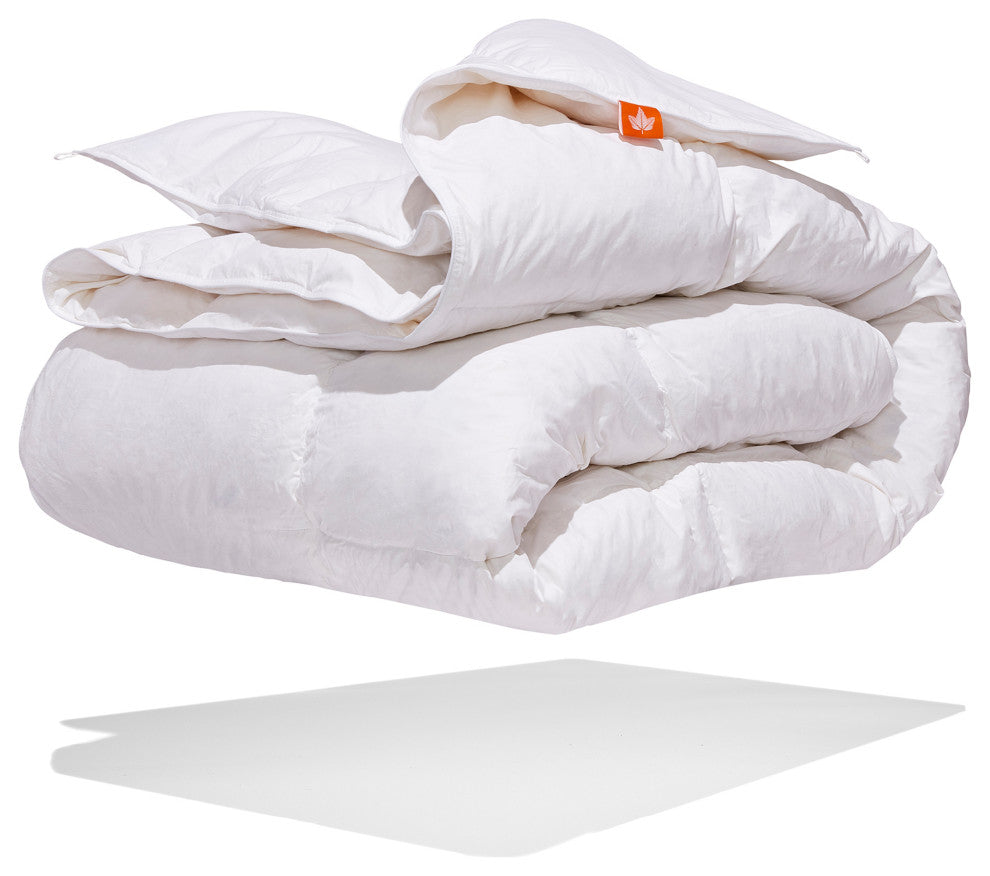 White Goose Feather Comforter, Twin