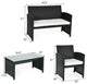 Costway 4 Pc Rattan Patio Furniture Set Garden Lawn Sofa Wicker Cushioned Seat