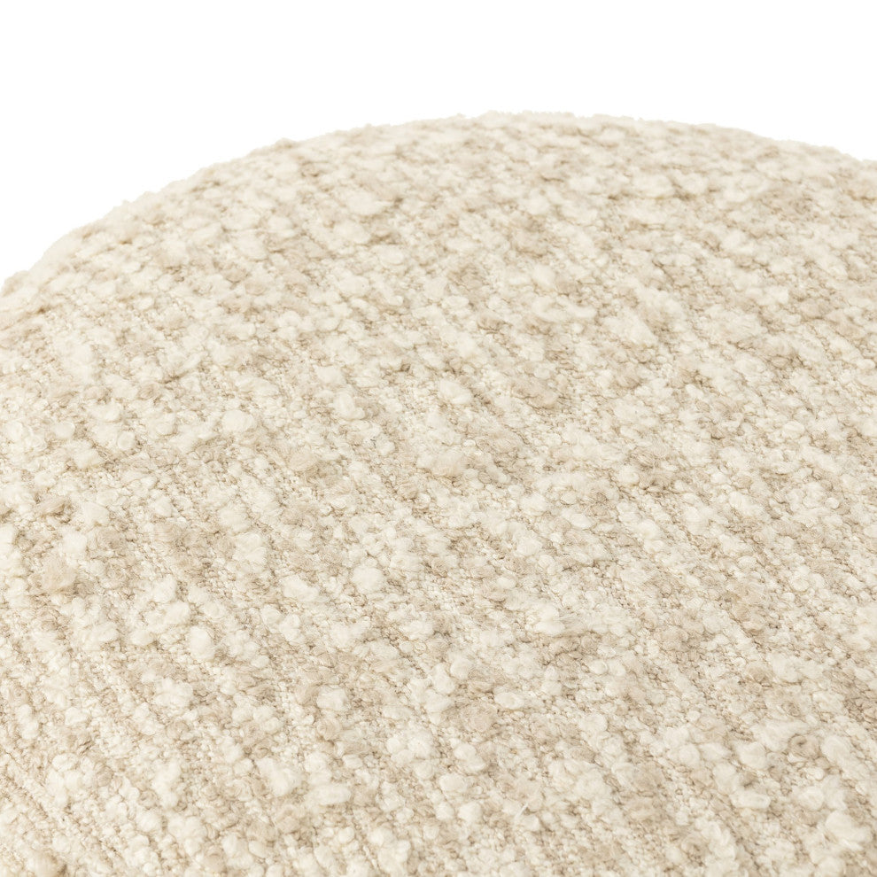 Aniston Ottoman, 23" Solema Cream, Distressed Natural