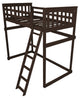 Mission Loft Bed, Rich Tobacco Stain, Full, End Ladder