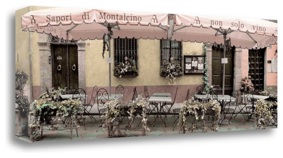 "Val De Orcia Caffe Pano - 1" By Alan Blaustein, Giclee on Gallery Wrap Canvas