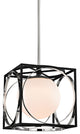 Wadsworth, 1 Light, 14" Pendant, Polished Nickel Finish, Opal Glass