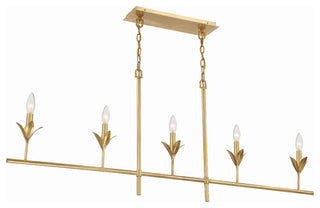Broche 5-Light Chandelier, Antique Gold