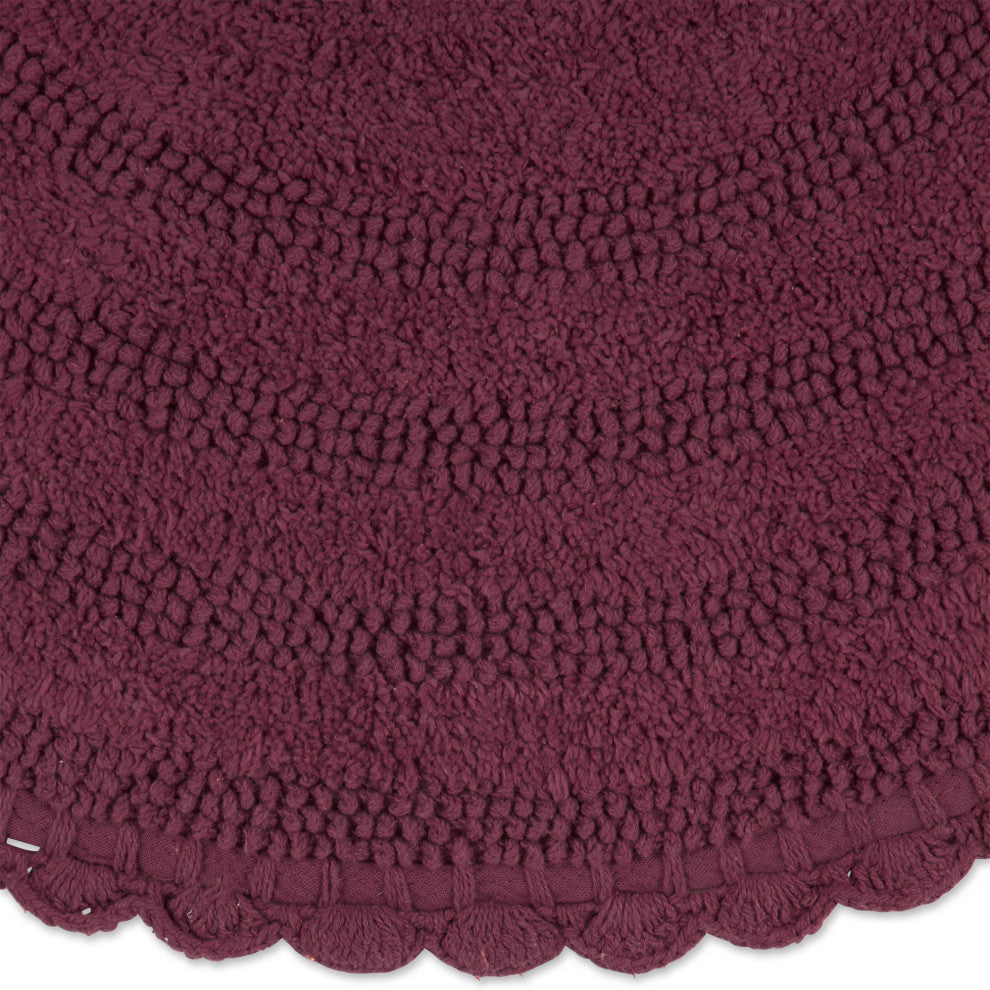 Wine Round Crochet Bath Mat