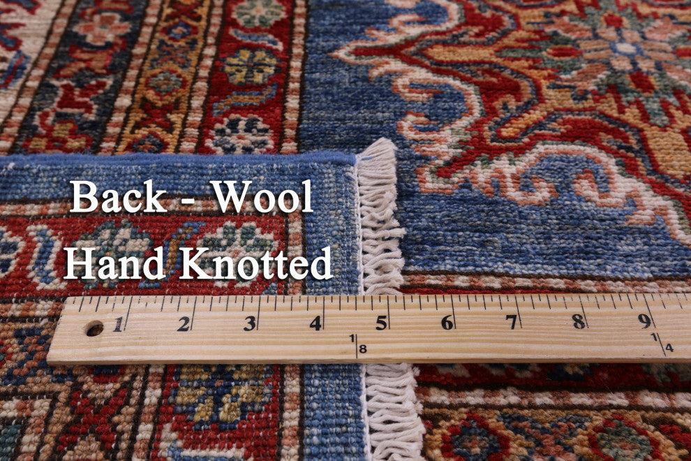 8' 2" X 10' 3" Super Kazak Hand Knotted Rug Q9515