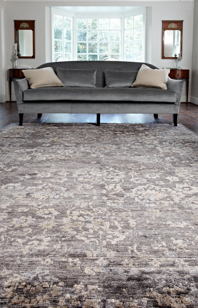 Gray Hand Knotted Viscose from Bamboo Mirage Area Rug by Loloi, 2''0"x3''0"