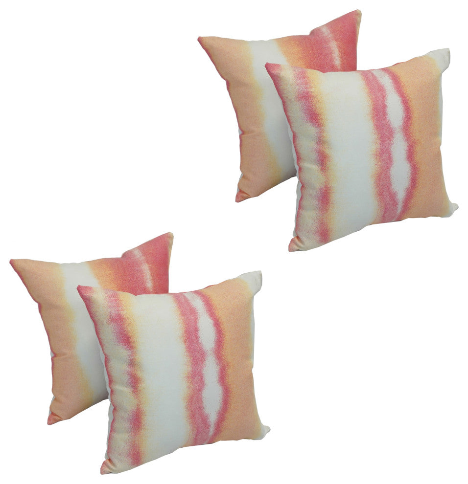 Spun Polyester 17" Outdoor Throw Pillows, Set of 4, Willsboro Sunrise