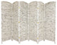 6' Tall Recycled Newspaper Room Divider, 6 Panels