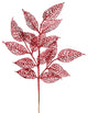 Vickerman L190505 22" Burgundy Glitter Bay Leaf Lace Artificial Christmas Spray