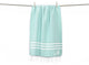 Linum Home Alara Turkish Pestemal Beach Towel, Soft Aqua, X