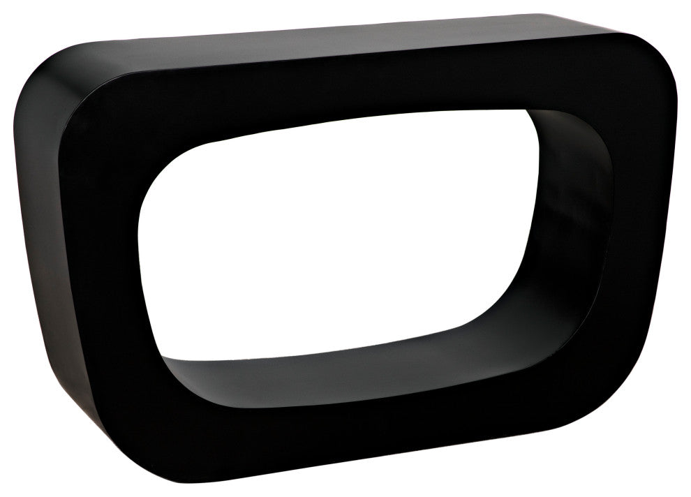 Noir Furniture Ponte Console, Black Steel