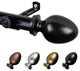 Faye 13/16" Curtain Rod, Black, 28-48"