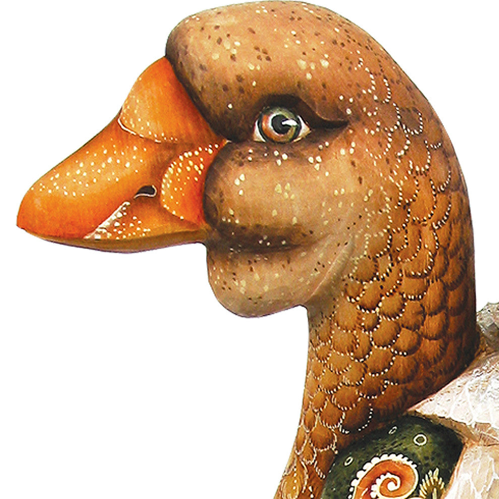 Christmas Goose Santa Wooden Door Hanger