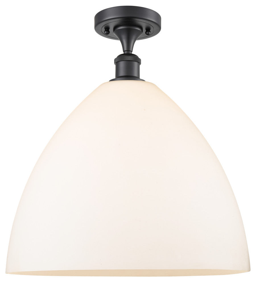 Innovations 516-1C-BK-GBD-161-LED 1 Light Semi-Flush Mount, Matte Black