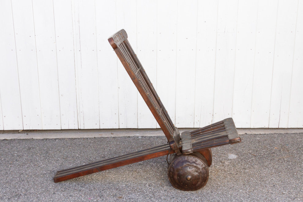 Wood and Metal Tribal Wheel Chair