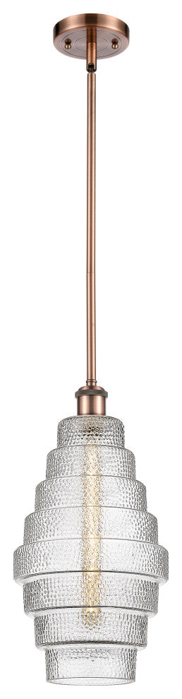 Innovations 516-1S-AC-G672-8 1-Light Mini Pendant, Antique Copper