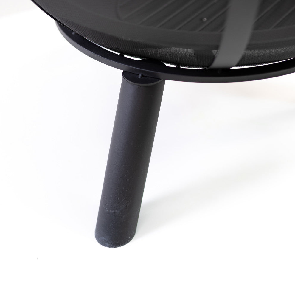 34" Diameter Outdoor Steel Woodburning Sphere Fire Pit