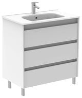Unit 24" Sansa 3 DR White with basin