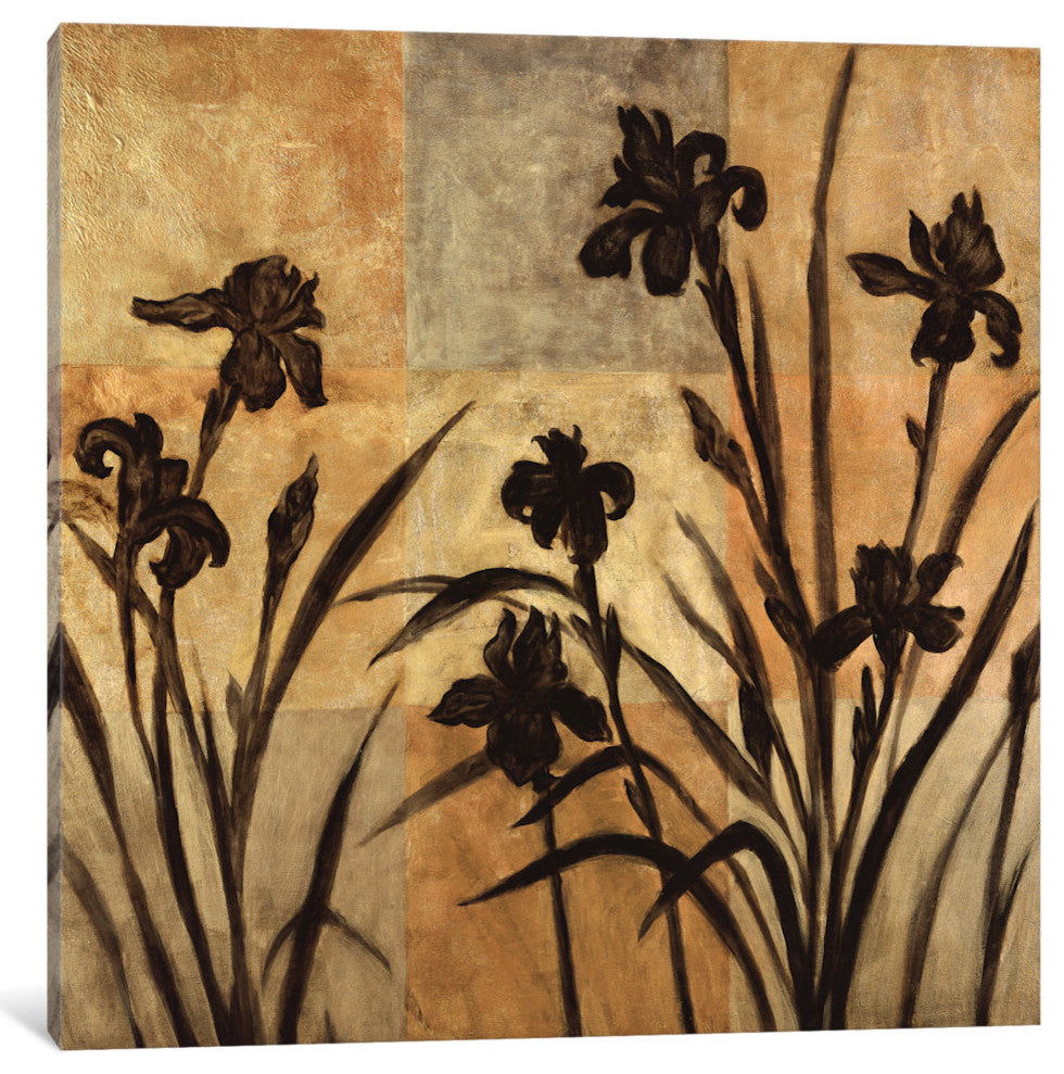 "Iris Silhouette II" by Erin Lange, Canvas Print, 37"x37"