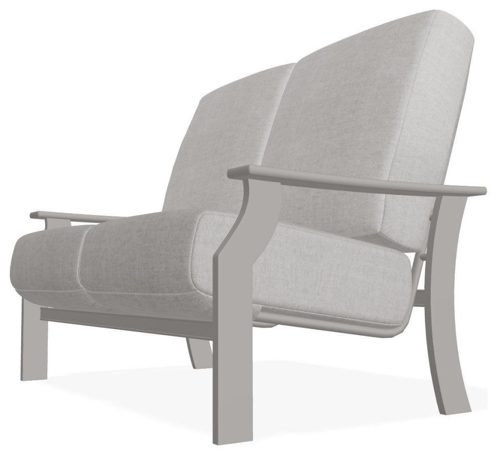 St. Catherine Deep Seat Outdoor Loveseat, Charter Silk/Warm Gray