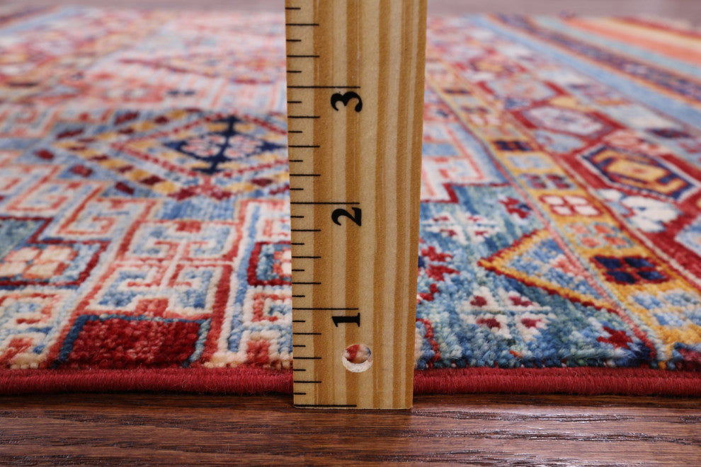 Hand Knotted Khorjin Super Kazak Rug 3' 3" X 3' 6" Q5692